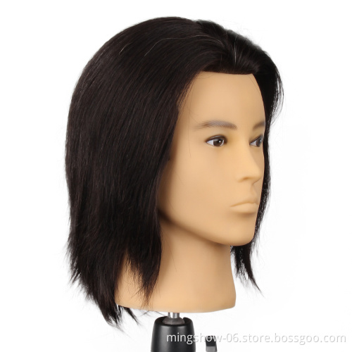 100% human hair manikin mannequin training doll heads hairdressing